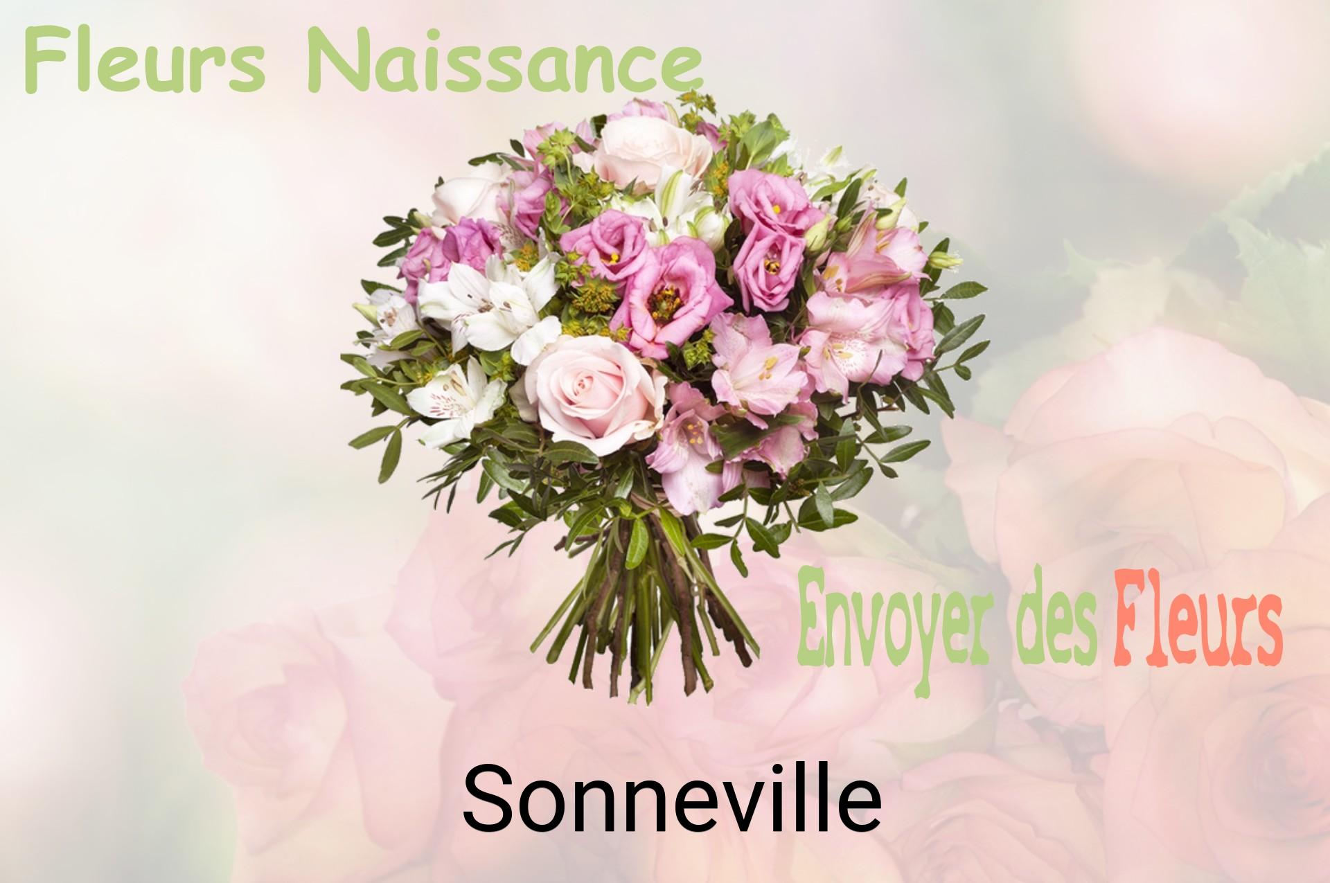 Bouquet de fleurs de naissance livré à Sonneville